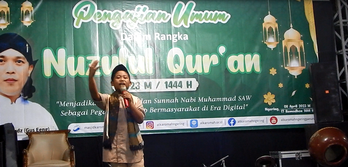 Nuzulul Qur’an Masjid Al Karomah Dimeriahkan Pidato dan Wisuda Santri TPQ dan Madin