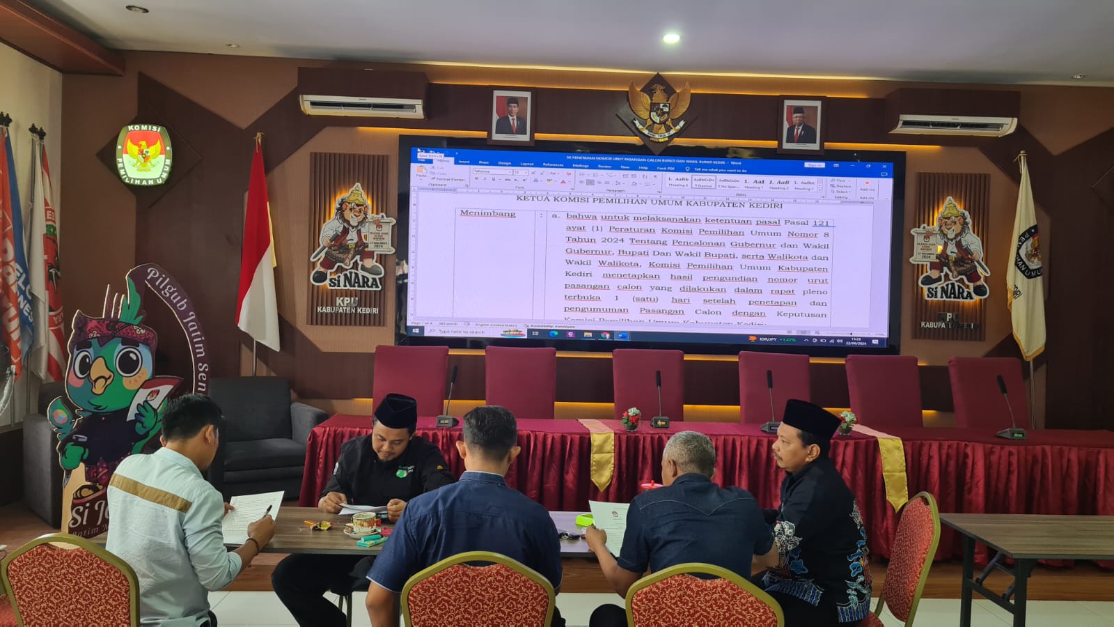 KPU Kabupaten Kediri Tetapkan Dua Paslon Bupati dan Wakil Bupati di Pilkada 2024