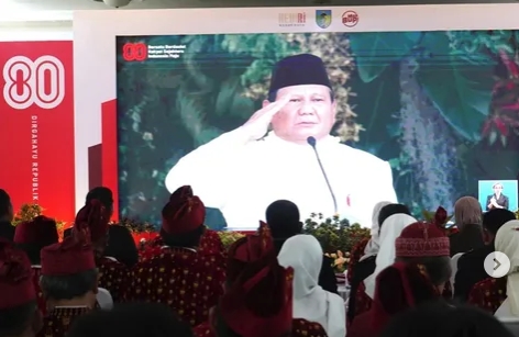 Pemkab Kediri dan Forkopimda Ikuti Upacara Virtual HUT RI ke-80